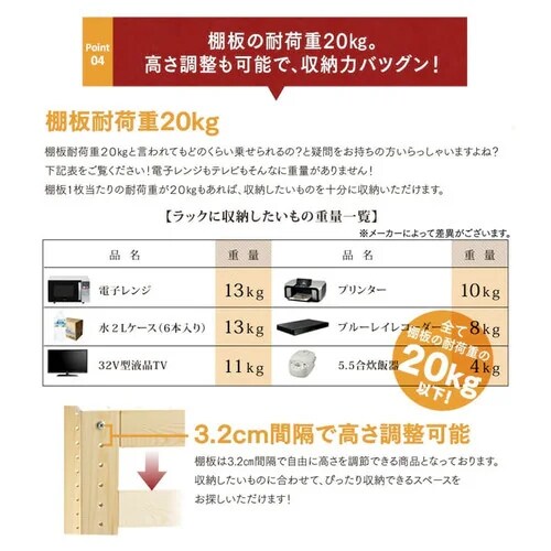 【訳あり】ウッディラック 5段 WOR-5318 ナチュラル_12