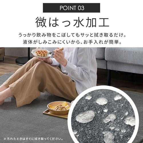 ラグ ラ・クッションラグ 185cm×240cm 3畳 厚さ3cm ブルー ACRB-1824