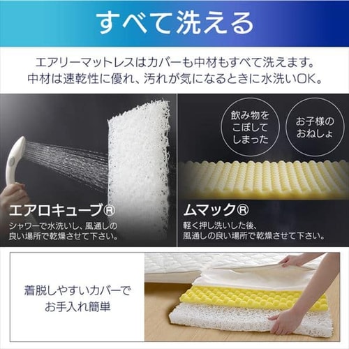 エアリーハイブリッドマットレス ダブル HB90-D K530336F │アイリス