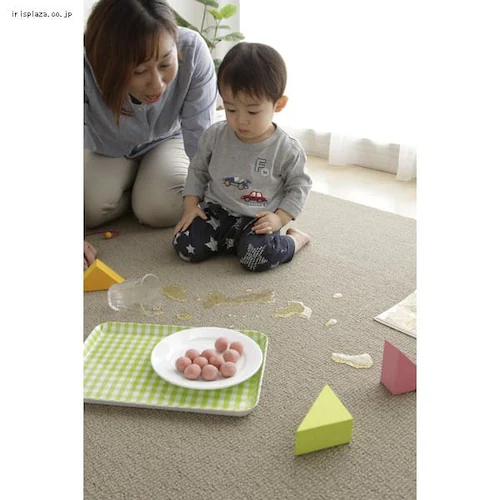 はっ水・防汚ラグ 【190×190cm】 HSB-1919 ベージュ_4