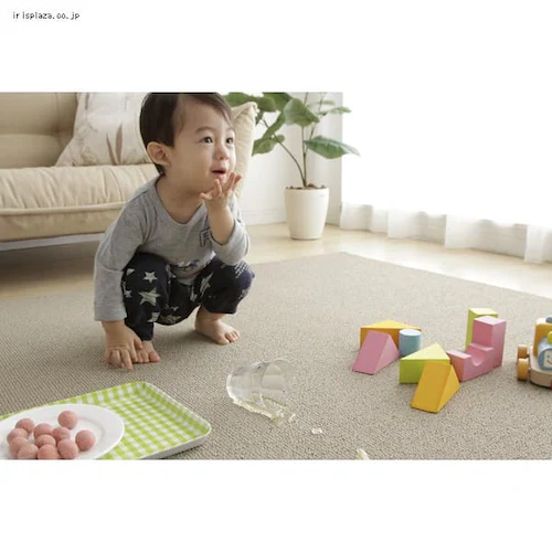 はっ水・防汚ラグ 【190×190cm】 HSB-1919 ベージュ_5