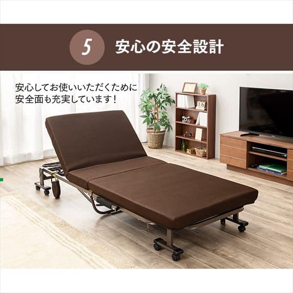 ベッド シングル 折りたたみ 電動 リクライニング 厚さ10cm OTB-FDN
