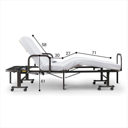 特別価格‼️ 直接→¥14,500 IRIS 電動リクライニングベッド 折りたたみ電動リクライニングベッド OTB-BDH K535774│アイリス