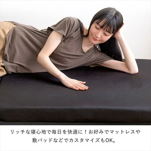 折りたたみベッド OTBSS-KRブラック・ブラウン・ネイビー【組立品・14段階リクライニング・高反発ウレタン】_7