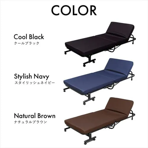 折りたたみベッド OTBSS-KRブラック・ブラウン・ネイビー【組立品・14段階リクライニング・高反発ウレタン】_17