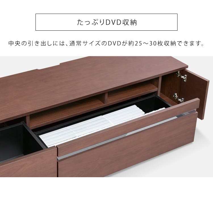 アウトレット品】【完成品】ボックステレビ台 145cm (ガラス扉付き