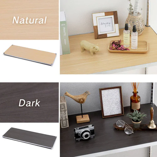 メタルラック ウッディ棚板 幅120cm MR-12TWM ダークブラウン (ポール直径25mm)_6