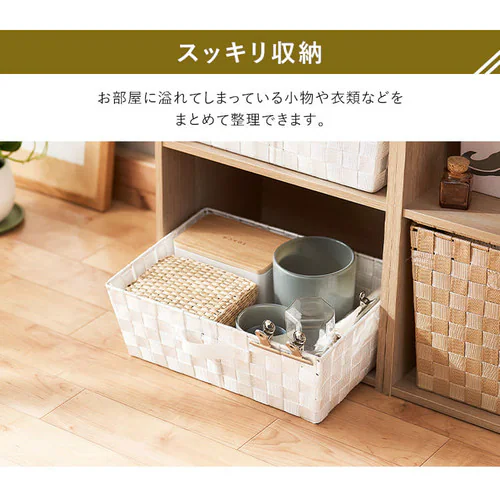 【単品・3個セット】【浅型】カラーバスケット CBK-38 全5色_6