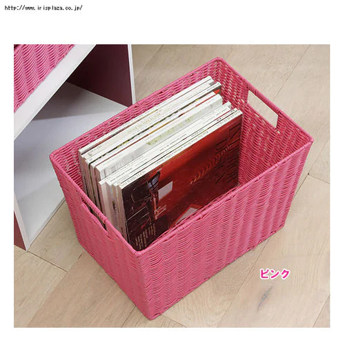 【深型】カラー編みバスケット KAB-38D 全5色_5