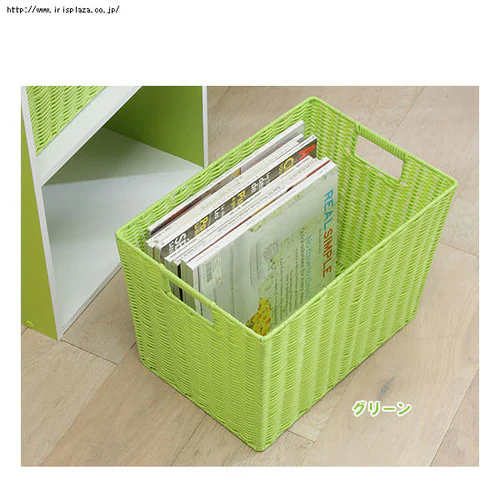 【深型】カラー編みバスケット KAB-38D 全5色_6