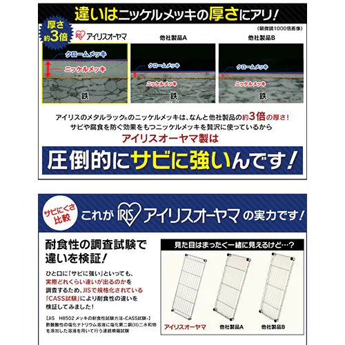 スチールラック 幅150cm メタルラック 4段 MR-1515DJ (ポール直径25mm・棚板4枚)_7