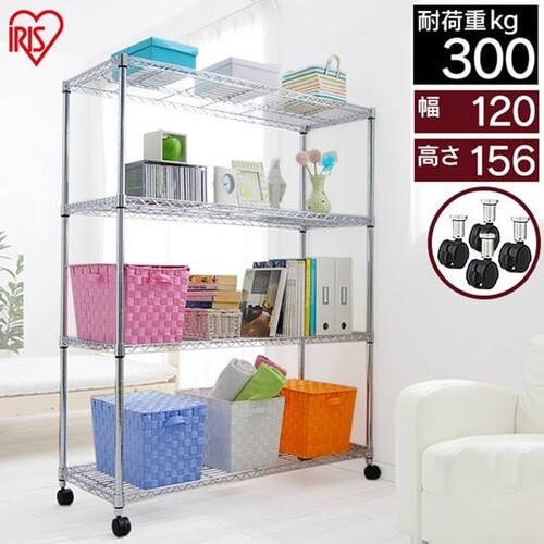 �X�`�[�����b�N ��120cm ���^�����b�N 4�i �L���X�^�[�t�� SE-1215 (�|�[�����a25mm�E�I��4��)_2