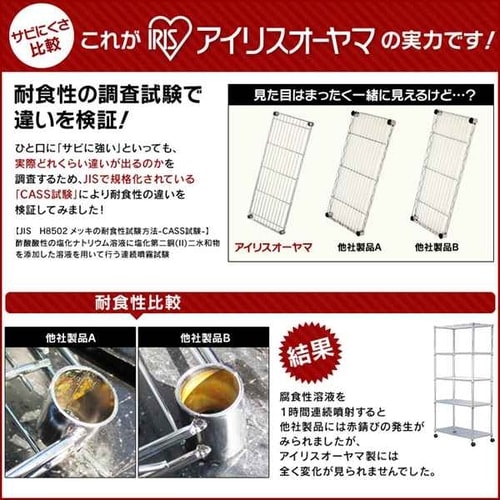 スチールラック 幅120cm メタルラック 4段 キャスター付き SE-1215