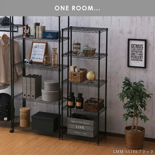 �X�`�[�����b�N ��55cm 5�i �J���[���^�����b�N �n�C�^�C�v CMM-55165 �u���b�N_5