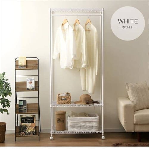 スチールラック 幅75cm カラーメタルラック ワードローブ CMW-75183