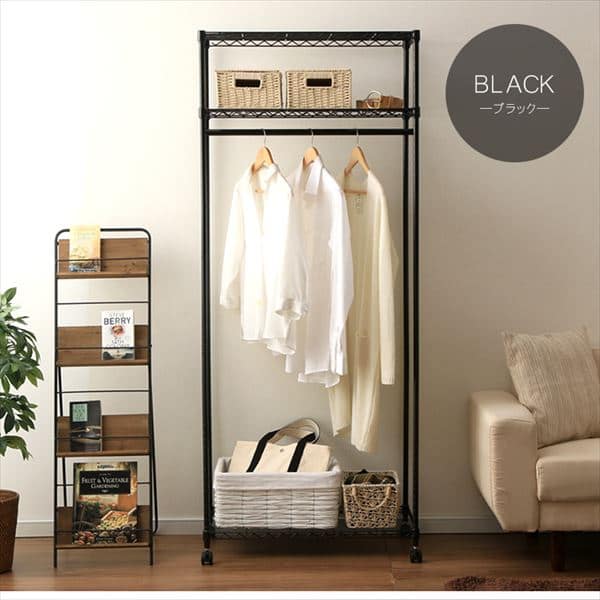 スチールラック 幅75cm カラーメタルラック ワードローブ CMW-75183