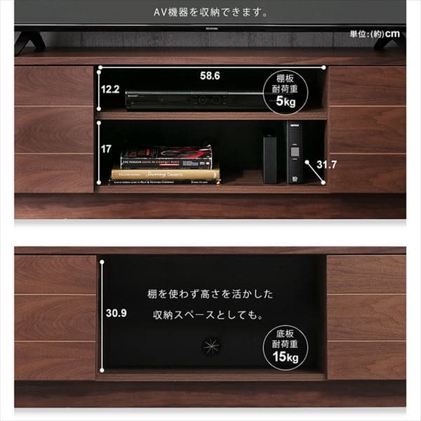 【時間限定】ピアノブラックテレビ台 引き出し付き テレビセット 時間帯指定不可】ボックステレビ台 180cmBTS-SD180U-N ナチュラル