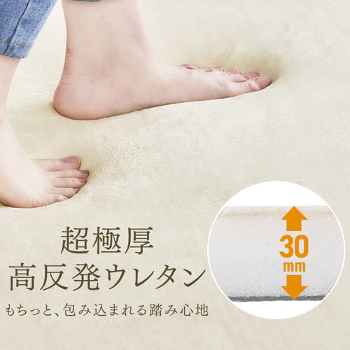 ラグ ラ・クッションラグ マイクロムートンタイプ 185cm×240cm 3畳 厚さ3cm アッシュ ACRM-1824_4