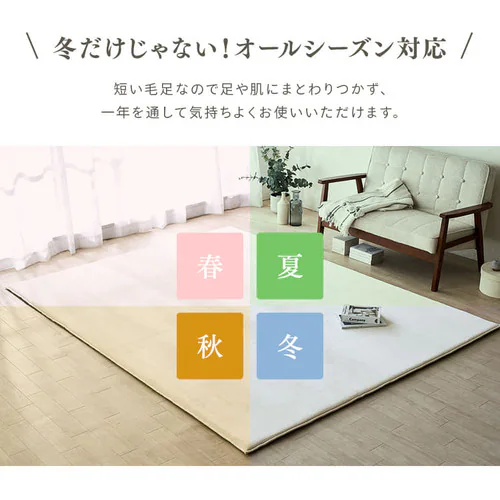 ラグ ラ・クッションラグ マイクロムートンタイプ 185cm×240cm 3畳 厚さ3cm アッシュ ACRM-1824_13