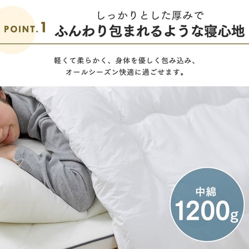 掛け布団 シングル 厚手 洗濯OK 軽量 オールシーズン FWIK-S K574614