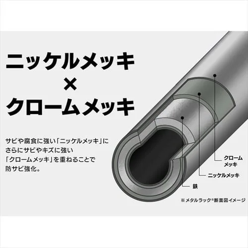 ���^�����b�N ���[�h���[�u 2�i ��180cm SEW2-1821BC �V���o�[ (�|�[�����a25mm�E�I��3��)_11