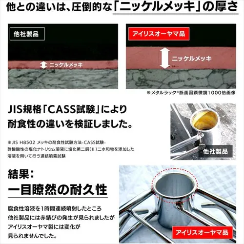 ���^�����b�N ���[�h���[�u 2�i ��180cm SEW2-1821BC �V���o�[ (�|�[�����a25mm�E�I��3��)_12