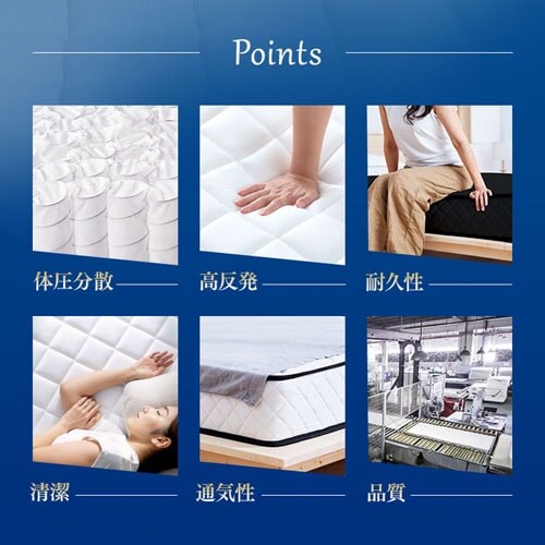 【訳あり】マットレス セミダブル ポケットコイル 厚さ20cm PMTS20N-SD Sheep_2