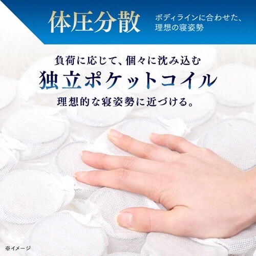 【訳あり】マットレス セミダブル ポケットコイル 厚さ20cm PMTS20N-SD Sheep_3