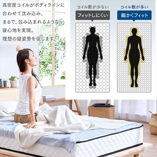 ポケットコイルマットレス K574968F │アイリスオーヤマ公式通販