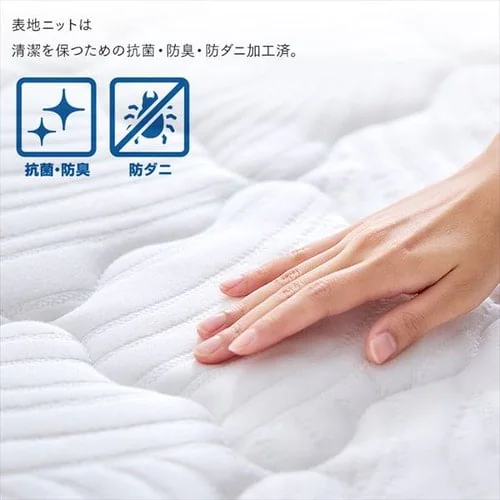 【訳あり】マットレス ダブル ポケットコイル 厚さ20cm ブラック PMTS20N-D Sheep_13