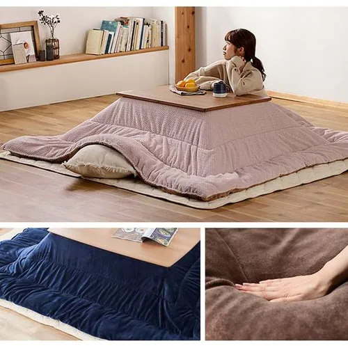 こたつ布団 正方形 190×190cm 吸湿発熱 手洗い可 KKB-C1919 カーキ/ダークグレー_6