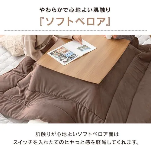 こたつ布団 正方形 190×190cm 吸湿発熱 手洗い可 KKB-C1919 カーキ/ダークグレー_10