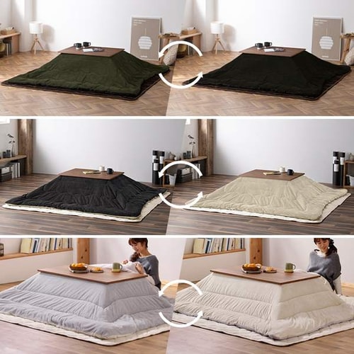 こたつ布団 正方形 190×190cm 吸湿発熱 手洗い可 KKBK-B1919 グレー