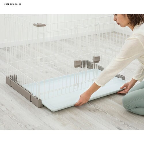 お掃除楽ちんサークル屋根セット 仕切りなし P-SS-906 グレーベージュ