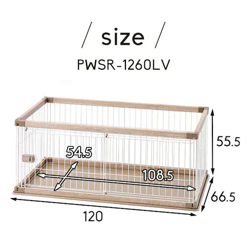 【完売品】ウッディサークル ロータイプ PWSR-1260L アッシュブラウン 犬用_17
