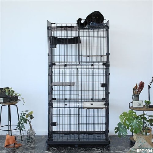 ルーフキャットケージ スリム 4段 RFC-704 アイアンブラック