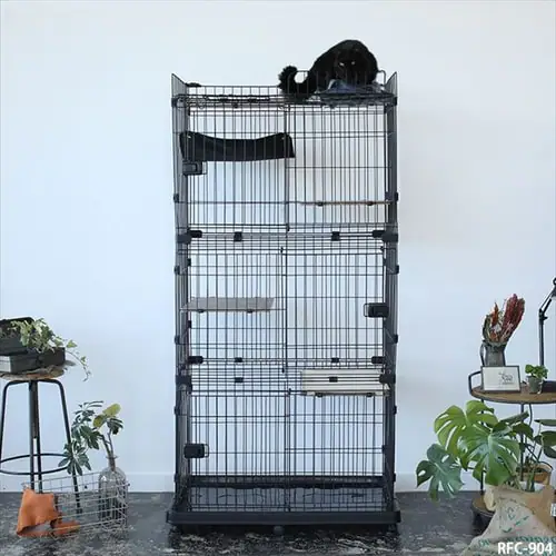 ルーフキャットケージ スリム RFC-704 アイアンブラック_4