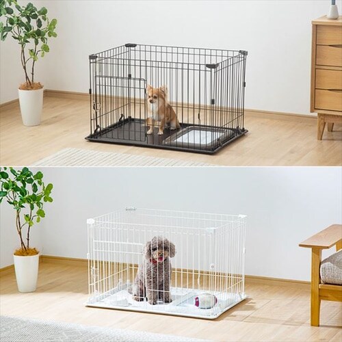 システムサークルトレー付き P-STN-550 マットホワイト 犬 サークル