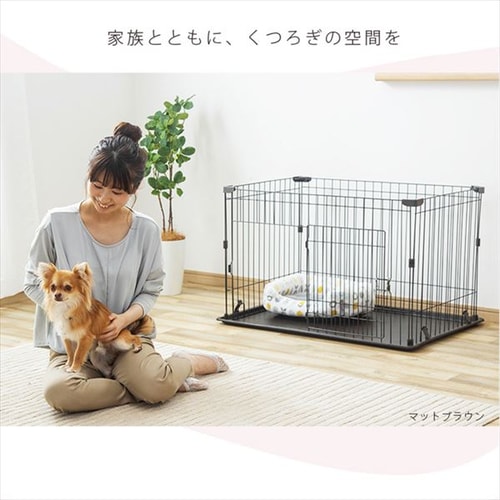 システムサークルトレー付き P-STN-550 マットホワイト 犬 サークル