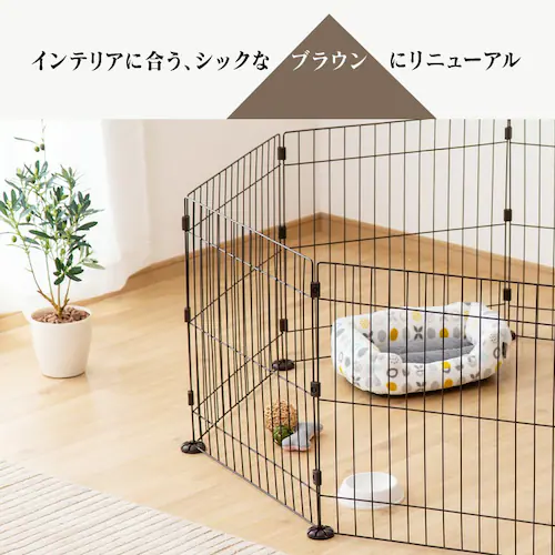 ワイヤーサークル PWC-628 マットブラウン 犬 サークル_3