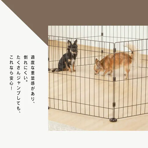 ワイヤーサークル PWC-628 マットブラウン 犬 サークル_4