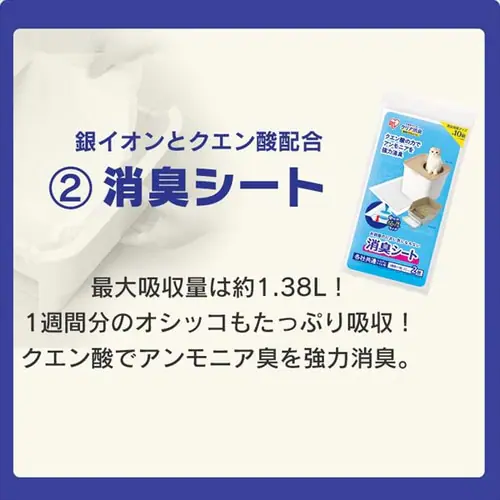 お部屋のにおいクリア消臭 猫用システム猫トイレ ハーフ ONCH-530_6