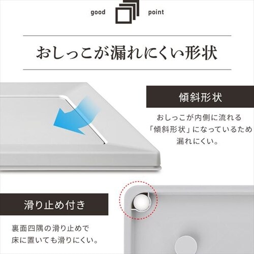シーツ交換はピタッと挟むだけ！ 磁石でピタッとスクエアドッグトレー