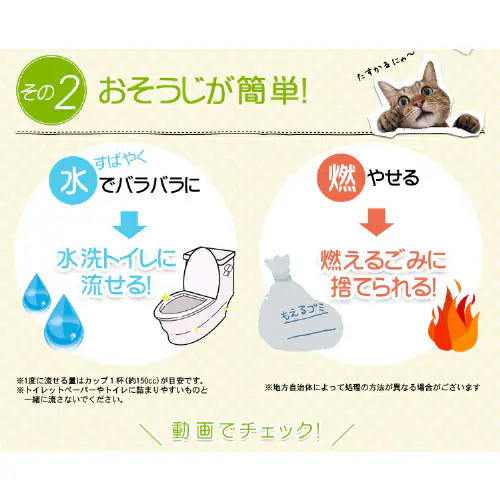 \おまけ1袋付き/【6袋セット】 ひのきでつくった猫砂 7L HKT-70 木 猫砂_4