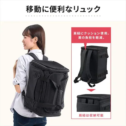 拡張できるペットキャリー ブラック犬 猫 キャリー_8