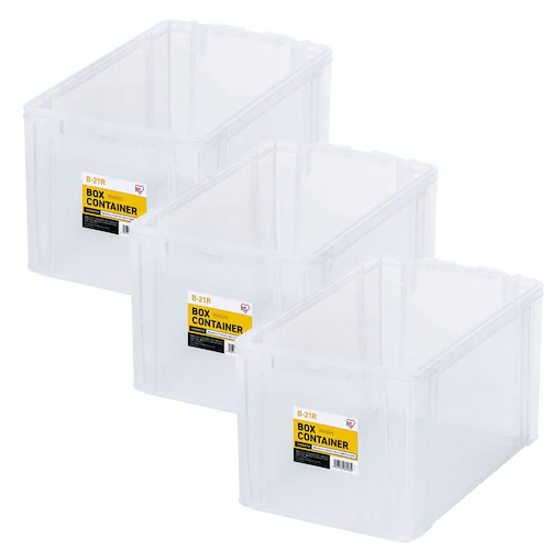 【3個セット】収納ボックス ボックスコンテナ B-21R クリア_0