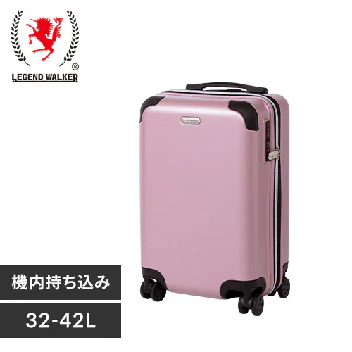 スーツケース Sサイズ 32L レジェンドウォーカー 機内持ち込み可能 拡張機能付き ダブルキャスター 5515-49 ピンク_0