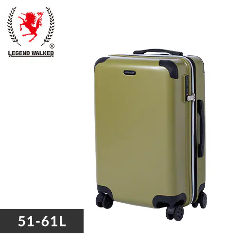 スーツケース レジェンドウォーカー Mサイズ 51〜61L 3〜5泊 ダブルキャスター 拡張機能付き 5515-57 カーキ_0