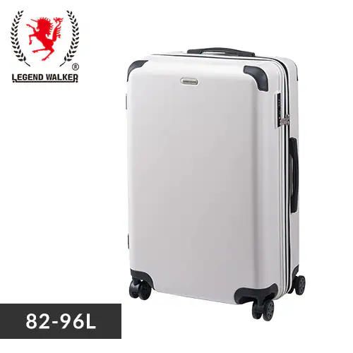 スーツケース Lサイズ 82L レジェンドウォーカー 拡張機能付き ダブルキャスター 5515-70 ホワイト_0