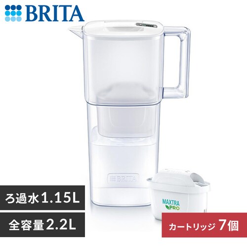 【浄水器 ポット型+交換カートリッジ6個】 ろ過水容量:1.15L(全容量:2.2L)リクエリ マクストラプロ カートリッジ 1個付 + 交換用カートリッジ マクストラプロ カートリッジ ピュアパフォーマンス 3個入×2_0